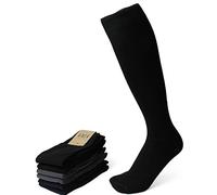 6 Paia Calze Lunghe Uomo in Tinta Unita in Caldo Cotone Naturale Made in Italy (Taglia 40-42, Blu/Nero/Antracite, 6 Paia)