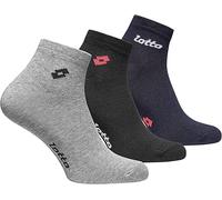 6 Paia Calze uomo Lotto salva piede corte in cotone elasticizzato con logo -Toni