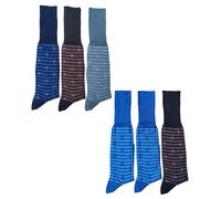 6 paia calze uomo lunghe filo di scozia calzini lunghi Punto Austin a fantasia