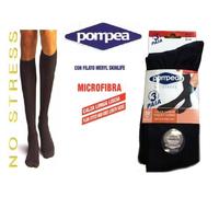 6 PAIA CALZE UOMO MICROFIBRA POMPEA LUNGHE CALZINI LUNGHI PIQUET CALZA VARI COLO