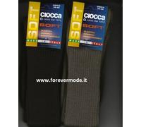 6 Paia Calzettoni uomo Ciocca lunghe a coste in morbida e calda piumetta art 501