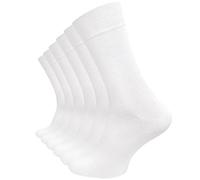 6 Paia Calzini a senza elastico, Non Elastici Per Diabetici, Bianco, 42,5-46