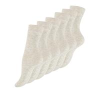 6 Paia Calzini a senza elastico, Non Elastici Per Diabetici. Donna, Beige, UK 5,5-8 (EU 39/42)