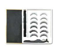 6 Paia Ciglia Finte russian volume 3D Occhio Di Gatto Ciglia Fluffy Russian Strip Lashes Cat Eye Fake Lashes Fatte A Mano False Eyelashes,Ciglia finte effetto occhi di gatto