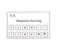 6 paia/confezione di orecchini di cristallo da 3 mm magnetici per orecchio nasale labbro non perforato orecchio e naso orecchini per donne uomini senza orecchie forate