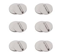 6 Paia Convertitore Mini Spilla Magnetica, Senza Danni Chiusure Spille in Metallo Quasi Invisibile Convertitore Pin per Sciarpa Hijab Scialli Tessuto Sottile (Argento)
