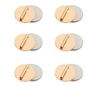 6 Paia Convertitore Mini Spilla Magnetica, Senza Danni Chiusure Spille in Metallo Quasi Invisibile Convertitore Pin per Sciarpa Hijab Scialli Tessuto Sottile (Oro)