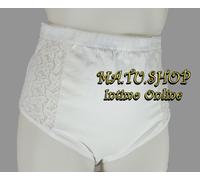 6 Paia Culotte Vita Alta Modelli Assortiti Liscia o con Pizzo Bianca o Nera