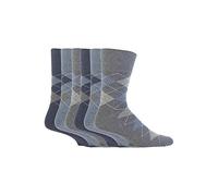 6 paia di calze da uomo senza elastico, vestibilità dal numero 39 al 45 MGG38 Large