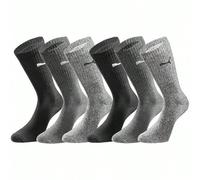 6 Paia di calze girocollo da uomo Puma in combinazione di colori nero-grigio-antracite EUR35/38,EUR39/42,EUR43/46,EUR47/49Tessuto