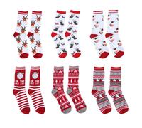 6 paia di calzini natalizi divertenti a tema calze a metà polpaccio