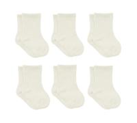 6 paia di calzini per neonati da 0-6 mesi a 3 anni, in cotone, senza cuciture, per bambini e bambine, natur, 0-3 Monate