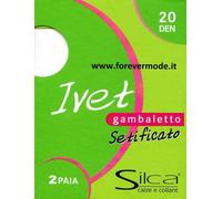 6 Paia di Gambaletti donna Silca Ivet Setificato con bordo comfort art Setificat