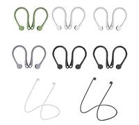 6 paia di ganci per auricolari antismarrimento, con 2 corde anti-smarrimento per cuffie, gancio di sicurezza universale, auricolari ultraleggeri adatti per cuffie wireless