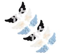 6 paia di mollette per capelli con d'angelo, accessorio leggero e piatto, per feste e matrimoni, cosplay, colori e marini, ornamenti per donne e ragazze