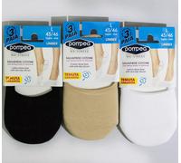 6 Paia di salvapiede uomo Pompea in cotone con Silicone dietro art Adelfia U6