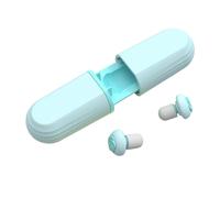 6 paia di tappi per le orecchie riutilizzabili in silicone antirumore per dormire e lavorare, blu