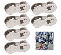 6 Paia Falsa Maglia Catena Bici 12 Velocità，Parti di Riparazione per Catena in Acciaio,Maglia Catena Bicicletta Riutilizzabili 5 Volte per Mountain Bike/Bici da Strada