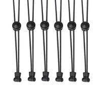 6 Paia Lacci per Scarpe Elastici, Sistema elastico di lacci con chiusura, Lacci Elastici Autobloccanti, nessun bisogno di allacciare le scarpe, facili da mettere (nero)6 Paia Lacci per Scarpe Elastici