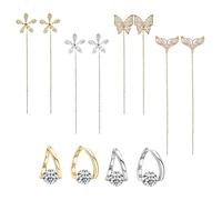 6 Paia Lymphvity MagneTherapy Orecchini Germanio Orecchini Lovebondz Lymphvity Magnetherapy Germanio Orecchini Linfatici Orecchini Finti Donna Orecchini Fiore Diamante Lucido