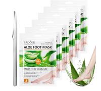 6 paia Maschera Esfoliante Piedi,Peeling Piedi,Idratante,Secchi e Screpolati,con Kit Pedicure per Uomo e Donna,Aloe Vera