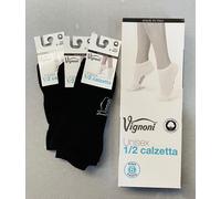 6 Paia Minicalza Calzetta Vignoni Unisex Uomo Donna in cotone leggero