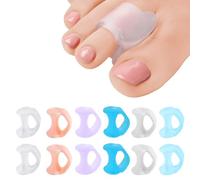 6 Paia Separatore Dita Piedi, Protezione Dito del Piede, Piccoli Raddrizzatori a Martello, Piccoli Raddrizzatori a Martello per Dita Storte, Alleviano lo Sfregamento (6 Colori)