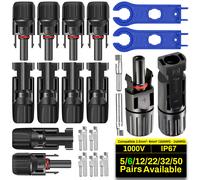 6 Paia Solari Cavo Connettori Con 1 Coppia Di Chiavi, Connettori Solari Da Cavo