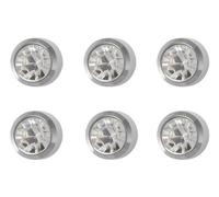 6 paia Studex April/Cristallo Mini 2mm lunetta in acciaio inossidabile con orecchini a perno piercing all'orecchio Birthstone