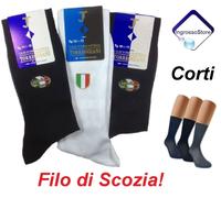6 PAIA TORREGGIANI CALZINI CORTI UOMO 100% FILO SCOZIA CALZINO CORTO CALZA 242