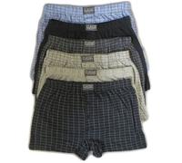 6 Paia Uomo Misto Cotone Bottoni Boxer Quadri O Tinta Unita Boxer Taglie S-6XL