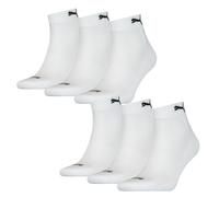 6 Paio Puma Calzini di Quarto Suola IN Spugna Tgl 35 - 46 Unisex Cushioned Corti