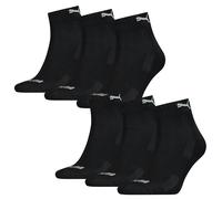 6 Paio Puma Trimestre Calzini Con Suola IN Spugna 35-46 Unisex Cushioned Corti