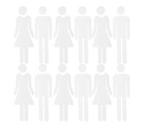 6 Pairs Targa Bagno Cartello Toilette Indicazioni Per Identificazione Del