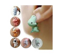 6 Pairscute Animal Bite Earring 3d Clay Earrings Dinosaur Earrings BZSM