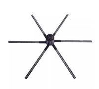 6 Pale Ad Alta Definizione Da 78 Cm Con Controllo Wi-Fi Display Pubblicitario 3D LED Ologramma Ventilatore