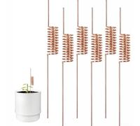 6 pali per piante in rame per elettrocoltura, lunghi paletti di supporto da giardino, per il miglioramento energetico del suolo e l'orticoltura biologica, strumenti sostenibili per la cura delle