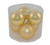 6 palline a sfera in vetro soffiato in oro cm9 decorazione per albero di natale palla particolare da collezione