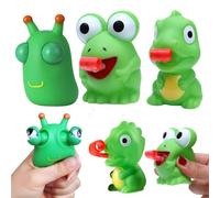 6 palline antistress per bambini, palline antistress per bambini, squishy, simpatici bug, rane, giocattoli per alleviare lo stress, per alleviare lo stress, colore: verde