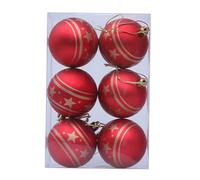 6 Palline Natale Ornamento Da Appendere All'albero Per Ghirlande Alberi Mensole Vacanze Invernali Centrotavola Feste