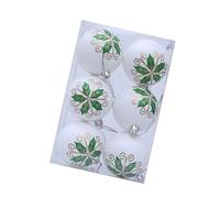 6 Palline Natale Ornamento Da Appendere All'albero Per Ghirlande Alberi Mensole Vacanze Invernali Centrotavola Feste