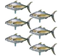 6 palloncini da 66 cm a forma di pesce, palloncini da pesca per la pesca, decorazione per feste di compleanno, andiamo a pescare pescatore festa di compleanno decorazione andata pesca baby shower