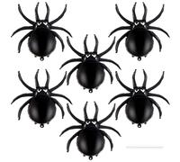 6 palloncini di Halloween con ragni neri, 82,5 cm, grandi palloncini in lamina di alluminio per feste di Halloween, compleanni, casa infestata, decorazioni spettrali