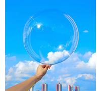 6 palloncini grandi trasparenti da 45,7 cm, rotondi, riempibili, sfera di cristallo trasparente da riempire con regalo