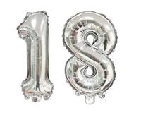 6 Palloncini Mylar decorazione feste compleanno party 3 x numero 18 anni, Ar...