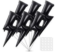 6 palloncini neri da 105 cm con fulmini per feste di compleanno, per ragazzi, in mylar, per compleanni, matrimoni, lauree, feste, decorazioni