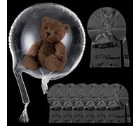 6 palloncini trasparenti da 76 cm per ripieno, grandi palloncini bobo a bocca extra larga per decorazioni per feste, palloncini trasparenti pre-allungati, palloncini a bolle per San Valentino