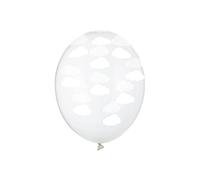 6 Palloncini trasparenti nuvole bianche