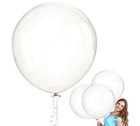 6 Palloncino Trasparenti, Palloncino Gigante Trasparente, Grandi Palloncini 36 Pollici, Palloncini Giganti in Lattice Trasparenti 90cm per Matrimonio Compleanno Battesimo Laurea Natale Festa Carnevale