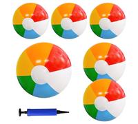 6 Palloni da Spiaggia Gonfiabili, 3*30/2*40/1*50cm Pallanuoto Gonfiabile Colorata, palla da spiaggia gonfiabile per attività estive all'aperto, giochi d'acqua, Beach Balls, Grande, medio, piccolo